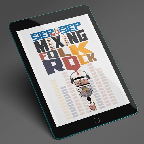 Create cool music production poster for a folk rock course