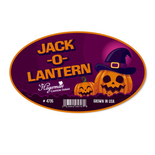 Jack-o-Lantern Pumpkin sticker for local farm