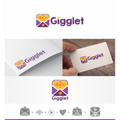 Create an Youthful, Energetic, Creative Logo for Gigglet - Custom Greeting Cards