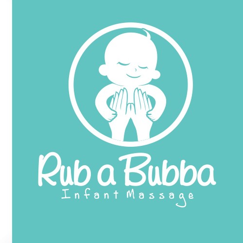 A logo for Rub a Bubba Infant Massage