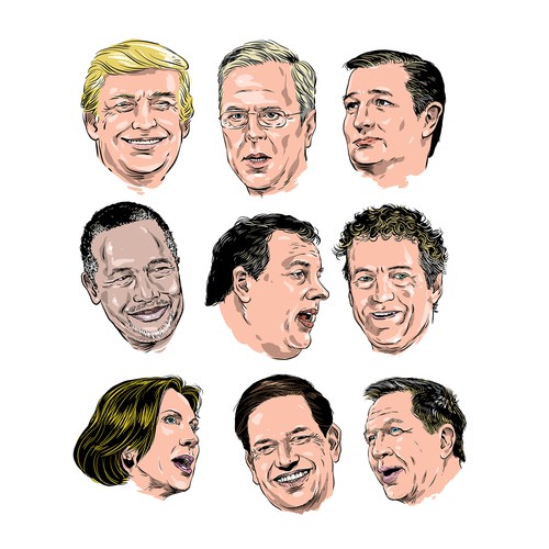 republican candidates illustration