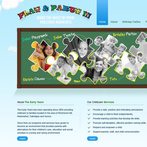Website Design for EY Summer Camp & Party Playground