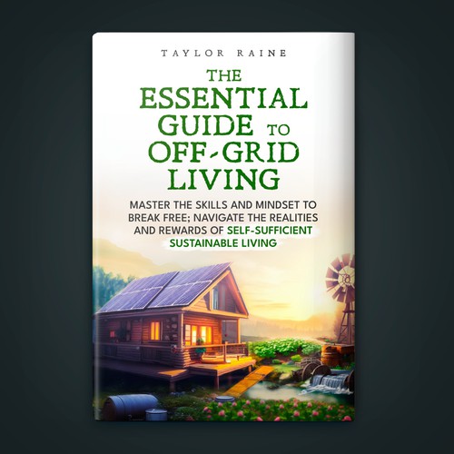 Book Cover Design for Taylor Raine "The Essential Guide to Off-Grid Living"