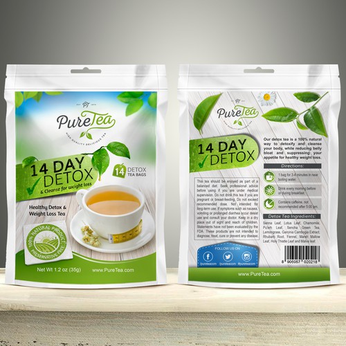 Packaging design for Pure Tea