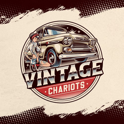 60s vibes logo for Vintage Chariots