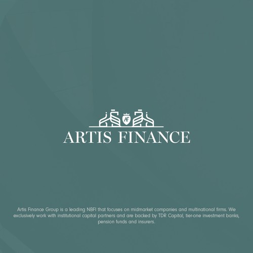 Line art logo for financial company