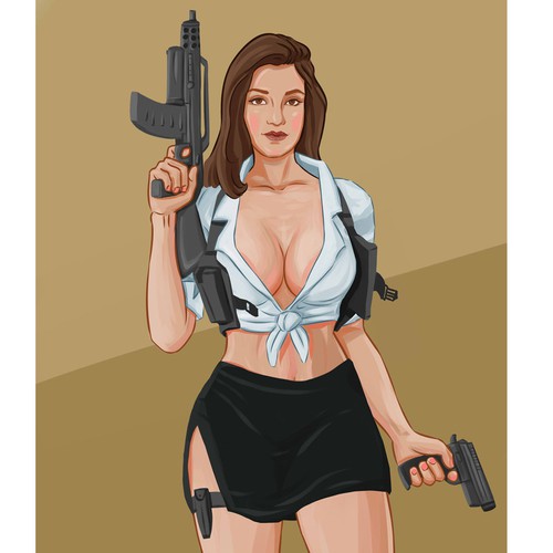 Girl and guns