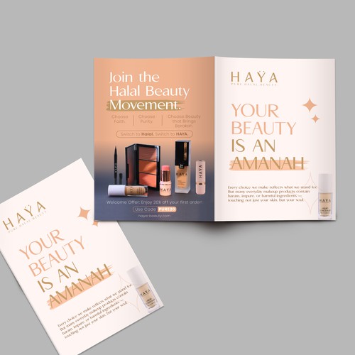Beauty bi fold brochure design