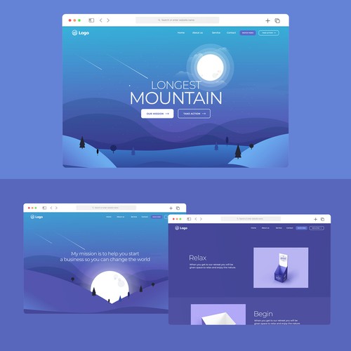 Illustration landing page design