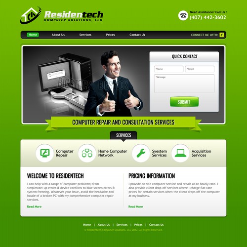 New website design wanted for Residentech Computer Solutions, LLC