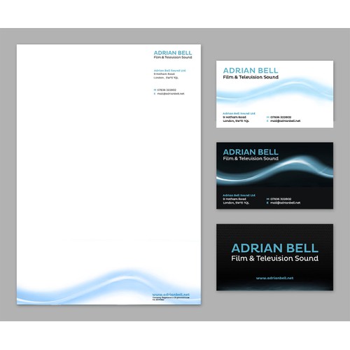 Help Adrian Bell Sound Ltd with a new stationery