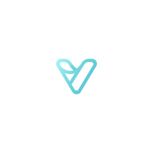 v logo