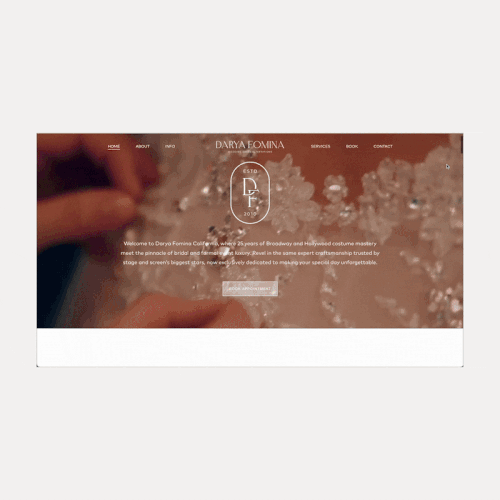 Luxury Personal Brand Website for Darya Fomina Inc.