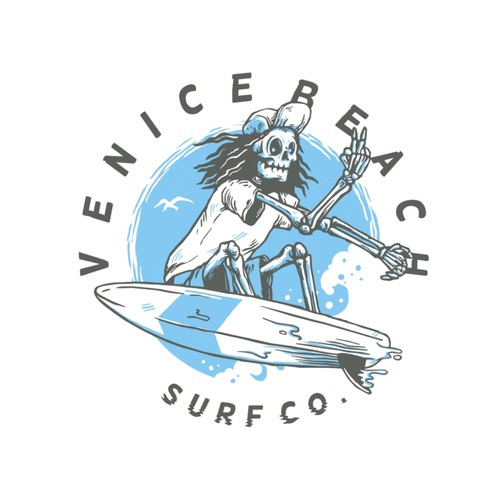 T shirt design for a surf company