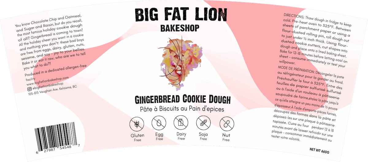 Cookie Dough Packaging Label