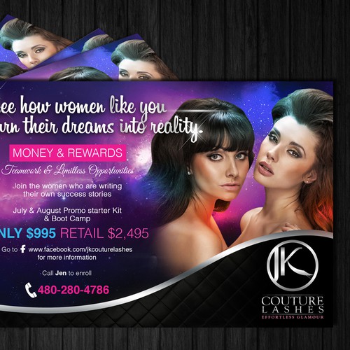 New postcard or flyer wanted for JK Couture Lashes