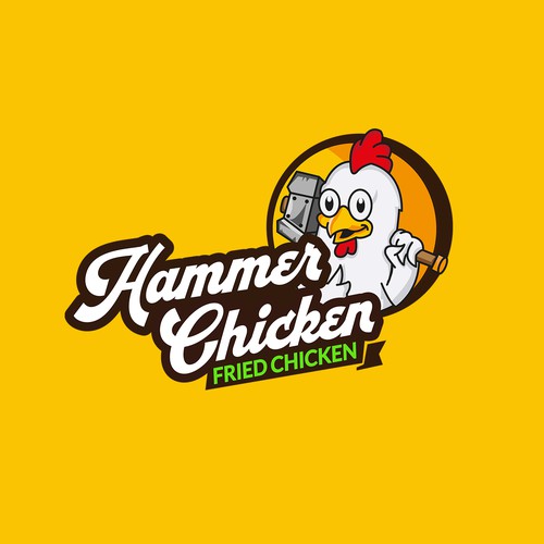 Fried chicken franchise logo concept