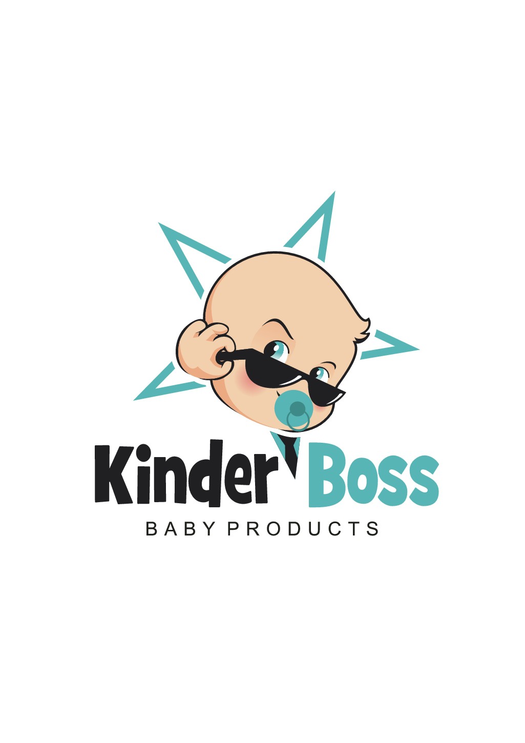 有趣的创意标志KinderBoss婴儿产品