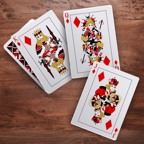 Geometric patterned character deck set