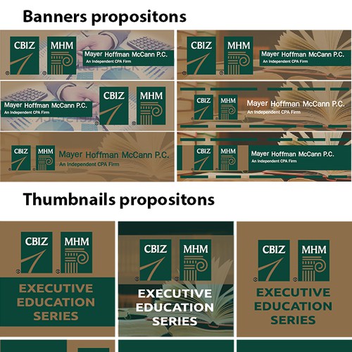 PowerPoint template, banner and thumbnail for Executive Education Series webinar courses