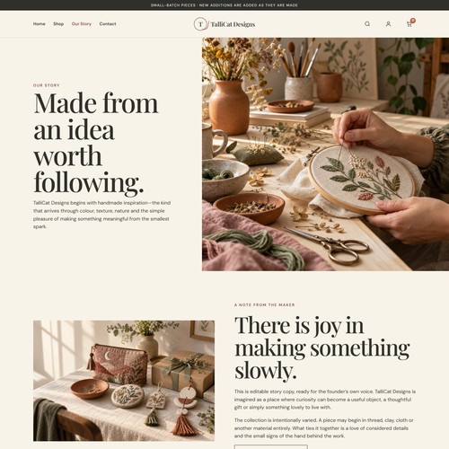 TalliCat Designs — Digital Brand Experience