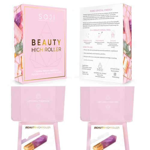 product packaging  for beauty roller