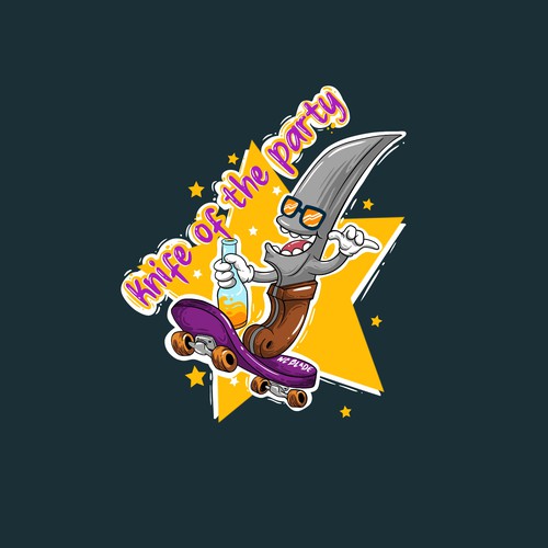 Knife sticker design