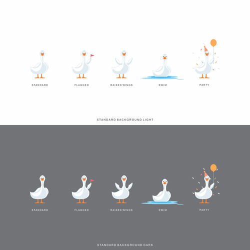 Flat Duck Illustration
