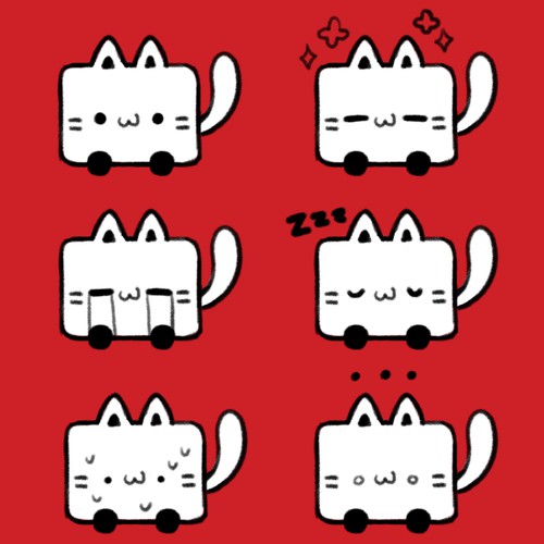 CAT Character Design for Cube CAR