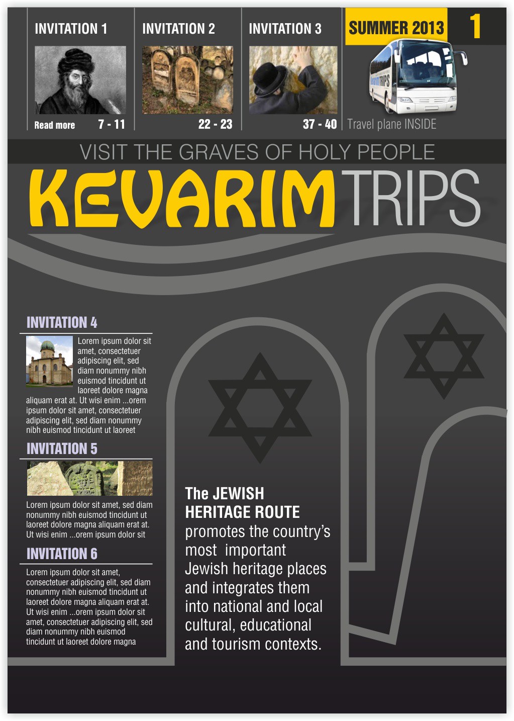 New magazine cover wanted for Kevarim trips