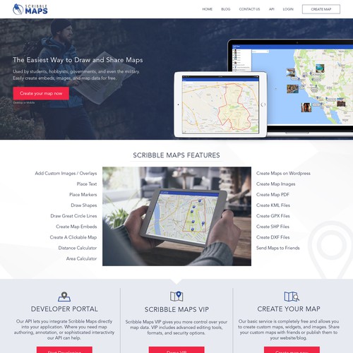 Scribble Maps main page redesign