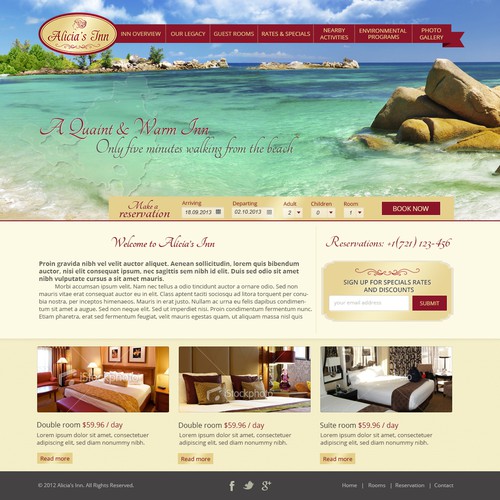 Alicia's Inn  needs a new website design