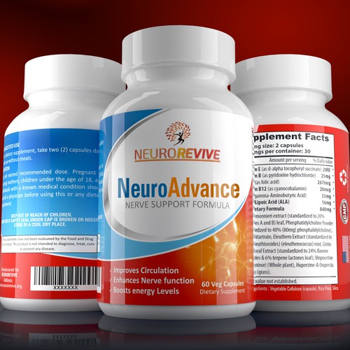 Neuro Advance label design for NeuroRevive