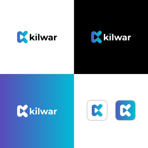 K LetterMark Logo Design