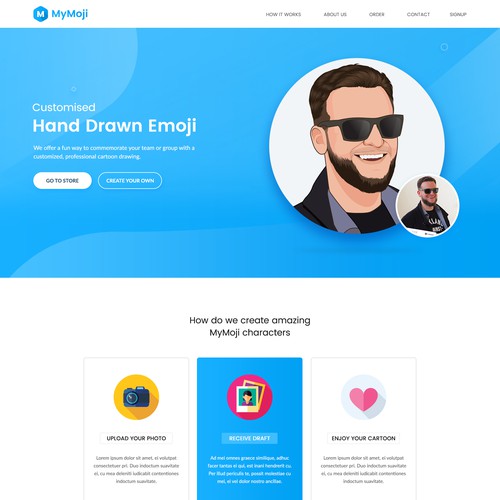 Custom Emoji Service Landing Page