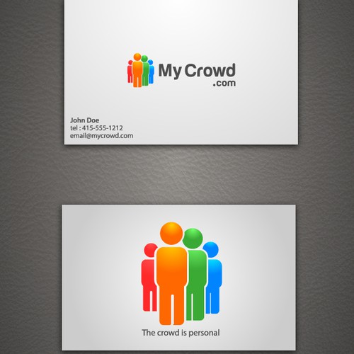 MyCrowd.com logo and business card