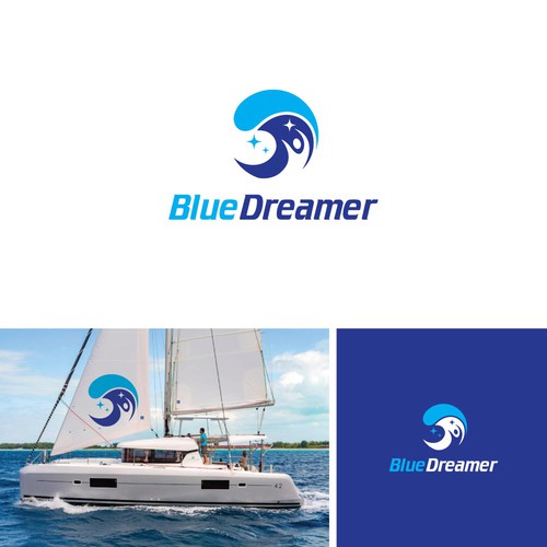 design a logo for a catamaran that will sail around the world