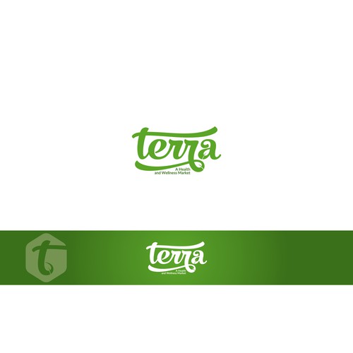 Create a logo for a new natural foods and supplement store called "terra.".
