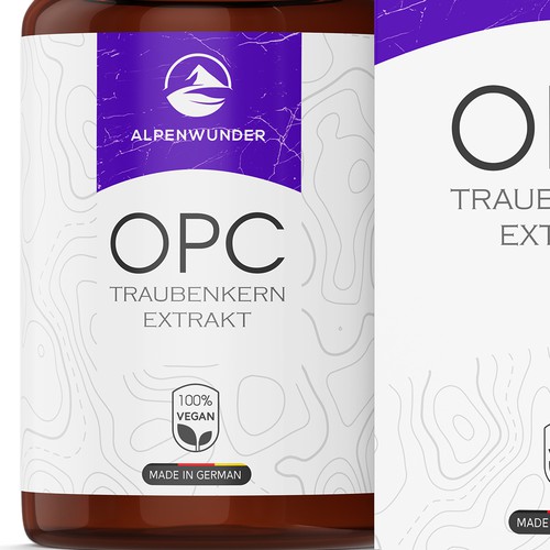 OPC grape seed extract label