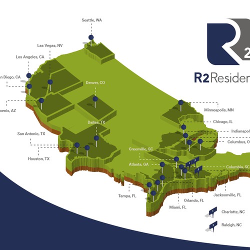 Trade Show Banner  - Map of Markets Served