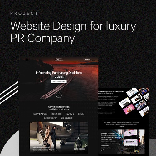 High-end Luxury Full Website design for PR Company