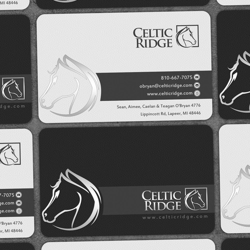 Horse Farm Celtic Ridge Business Card Project