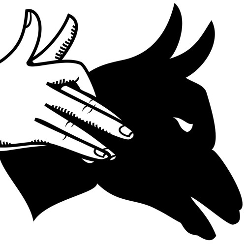 Create hand shadow puppet tattoo design