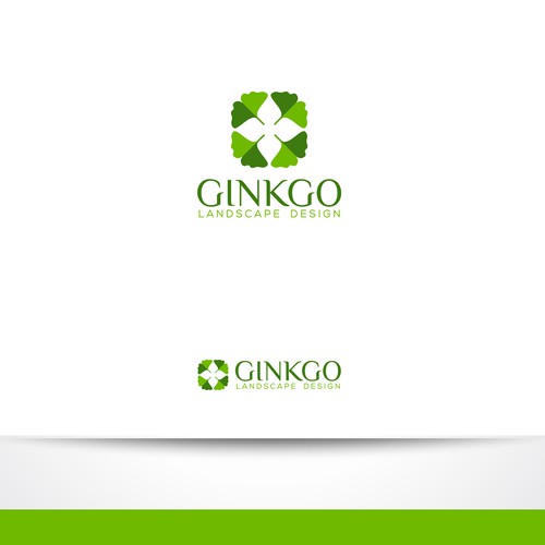 Modern logo for ginkgo biloba design