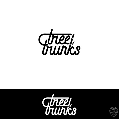 Bamboo typology logo for tree trunks