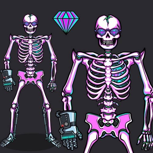 cyberpunk skeleton