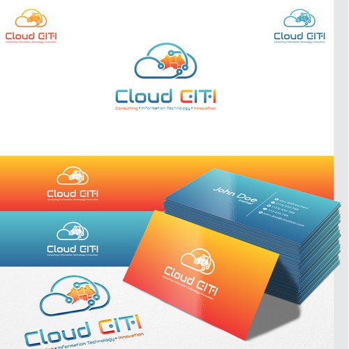 Create a logo for a young and vibrant, Cloud IT consultancy and support business