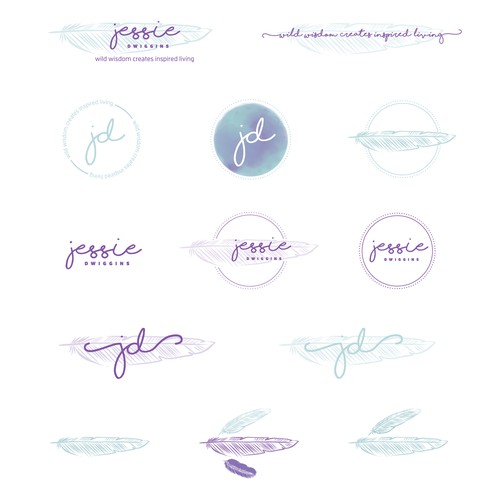 Logo variations + elements for Jessie Dwiggins