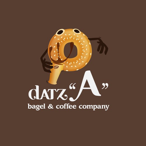 Create a logo for a new coffee & bagel mobile food truck