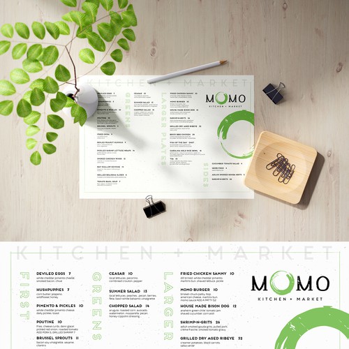 Menu design for a beautiful restaurant 